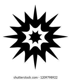 A sparkling star glyph icon vector 