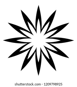 A sparkling star glyph icon vector 
