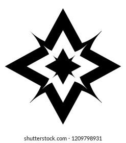 A sparkling star glyph icon vector 