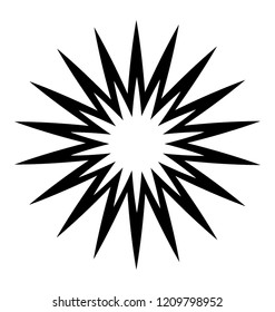 A sparkling star glyph icon vector 