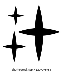 
A sparkling star glyph icon vector 
