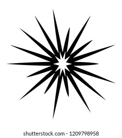 A sparkling star glyph icon vector 
