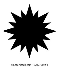A sparkling star glyph icon vector 
