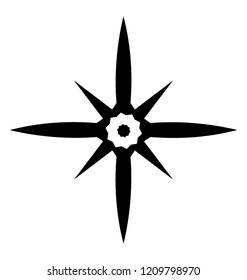 A sparkling star glyph icon vector 