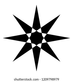 A sparkling star glyph icon vector 