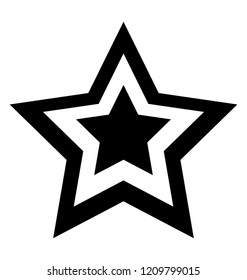 A sparkling star glyph icon vector 