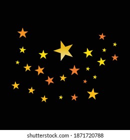 diseño de ilustraciones vectoriales de fondo dorado de estrella brillante