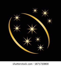 diseño de ilustraciones vectoriales de fondo dorado de estrella brillante