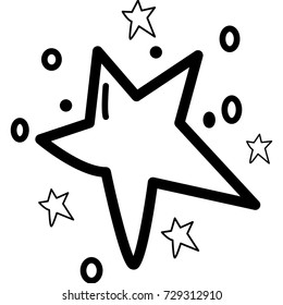 Sparkling Star Hand Drawn Icon