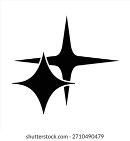 Sparkling star icon in flat style. Artificial Intelligence symbol. Vector illustration.