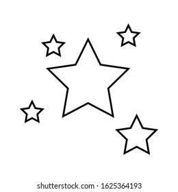 A sparkling star icon. The stars are shining light effects. EPS 10