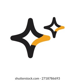funkelndes Stern Logo Symbol Vorlage Illustration Design