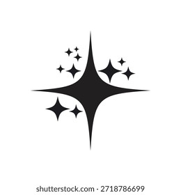 sparkling star logo icon template illustration design