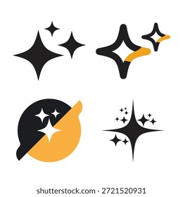 sparkling star logo icon template illustration design