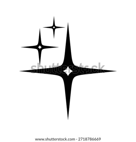 sparkling star logo icon template illustration design