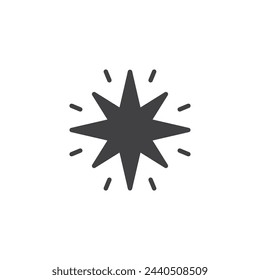 Sparkling star vector icon. filled flat sign for mobile concept and web design. Twinkling star glyph icon. Symbol, logo illustration. Vector graphics