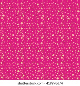 Sparkling stars, abstract romantic pink card background.  