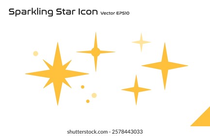 Sparkling Stars Icon Collections of Vector EPS10