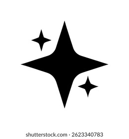 estrelas cintilantes ícone silhueta vetor