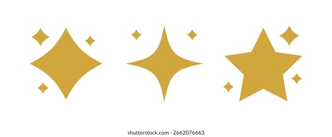 Estrelas cintilantes definem vetor em fundo branco