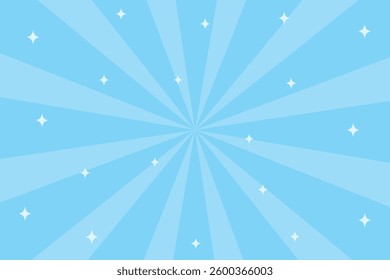 Sparkling sunburst background illustration light blue
