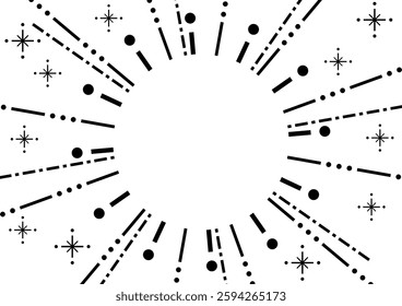 Sparkling sunburst material, vector illustration