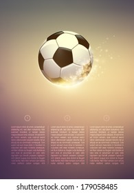 sparkling vector football/soccer ball