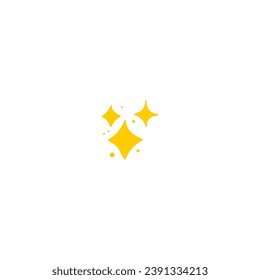 sparkling vector set in yellow color magic