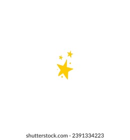 sparkling vector set in yellow color decoration
