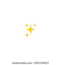 sparkling vector set in yellow color black