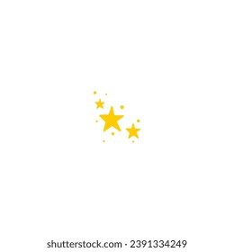 sparkling vector set in yellow color element