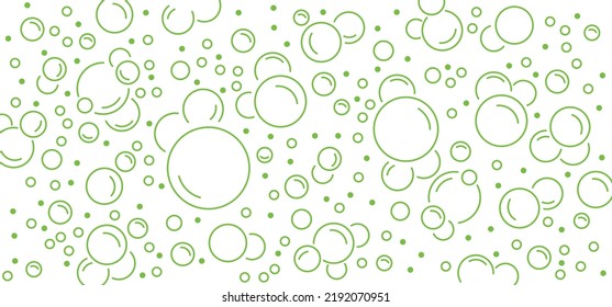 Sparkling Water Background. Water Drops. Cartoon Bath Soap With Lather Silhouette. Soap With Foam And Bubbles. Clean Water Vector Icon Or Symbol. 