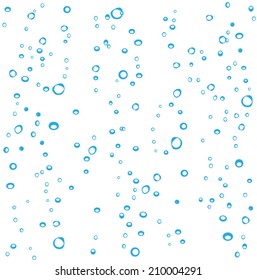 Sparkling water drink white vector seamless background pattern. Water with bubbles background. Fizzy sparkle water vector pattern. Carbonated water soda pop seltzer illustration. Flat beverage pattern