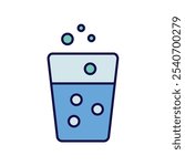 sparkling water icon with white background vector stock illustration