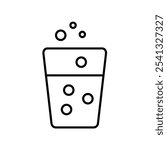 sparkling water icon with white background vector stock illustration