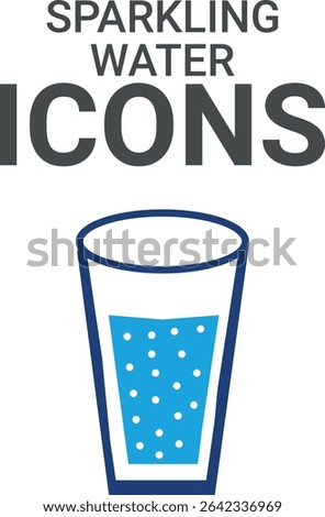 Sparkling water icons, icons vector