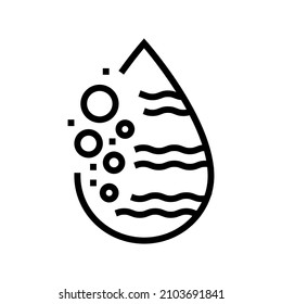 sparkling water line icon vector. sparkling water sign. isolated contour symbol black illustration