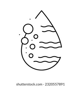glitzernder Wasserliniensymbol, Vektorgrafik. funkelndes Wasserzeichen. isoliertes Kontursymbol