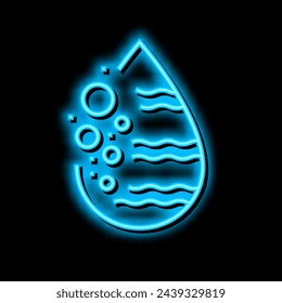 sparkling water neon light sign vector. sparkling water illustration