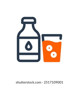 Icono de Vector de menú de restaurante de agua espumosa