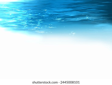 Sparkling water surface background frame