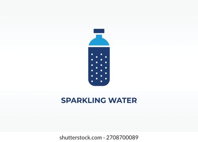 SPARKLING WATER vector, icon or logo sign isolated symbol illustration
