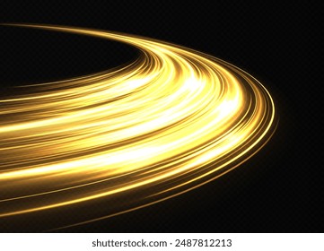 Sparkling wavy trail. Cosmic background. Shiny wave design comet with sparks and particles. Motion speed background.