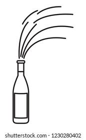 sparkling wine bottle isolated icon
