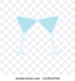Sparkling wine vector icon isolated on transparent background, Sparkling wine logo concept