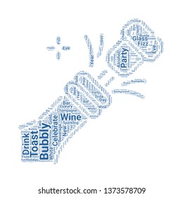 sparkling wine word cloud. tag cloud about sparkling wine