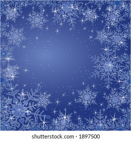 Sparkling  Winter Background (Fully Editable Vector Image)