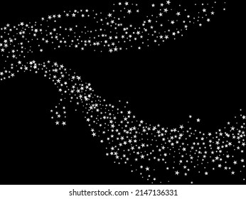 Bromeante Bokeh de Invierno. Confetti de estrellas de vuelo VIP de oro y plata. Oro rico, brillo plateado, espárragos, confetti de estrellas degradadas. Fondo de vectores de celebración de Navidad Premium Elegante para Año Nuevo.