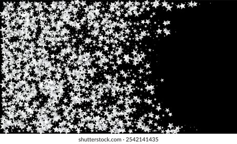 Sparkling Winter Bokeh. VIP Gold, Silver Glitter, Sparkles, Gradient Stars Confetti. Expensive Elegant New Year Christmas Decoration Vector Background. Gold, Silver Rich Falling Stars Confetti.