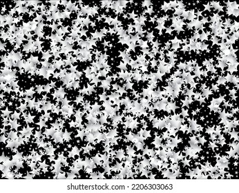 Borde de invierno esparcido. Oro VIP, Glitter plateado, Esparkles, Gradiente Estrellas Confetti. Oro, Plata Rica Cae Estrellas Confetti. Fondo de vectores Premium Elegante para Navidad de Año Nuevo.